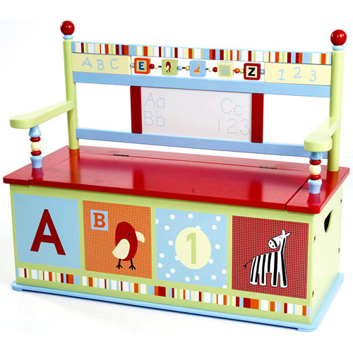 Пейка с ракла за играчки и обучителни елементи